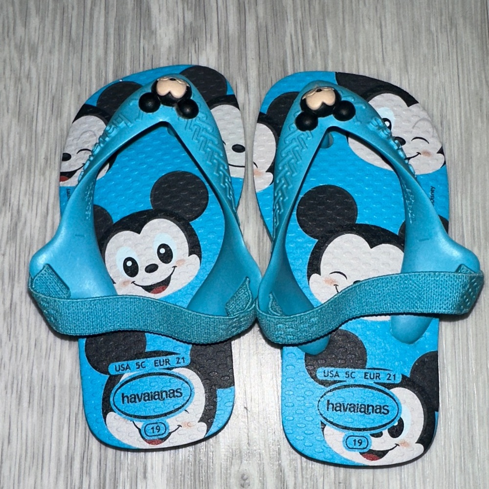 Havaianas Kids Mickey Mouse Blue Flip Flops